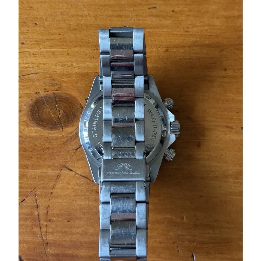 Porsamo Bleu Preston Multifunction Stainless Steel Watch Date Subdials Bracelet